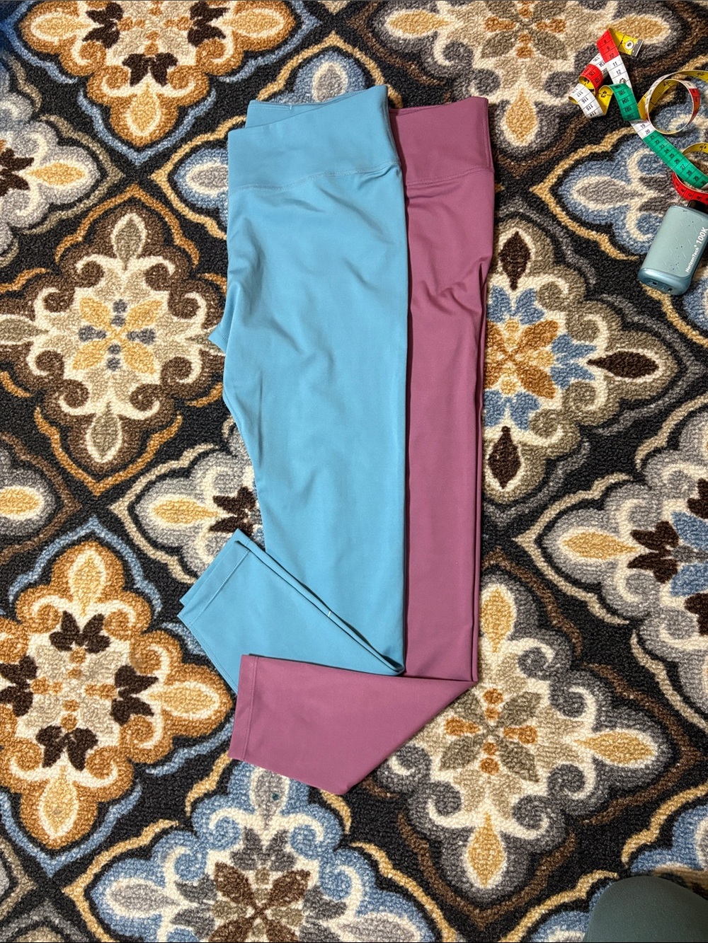 Nike Light Blue Leggings + Dusty Rose Leggings